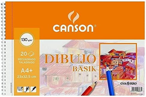 Bloc microperforado espiral dibujo basik A4+ recuadro 20h 130g Canson 20% gratis