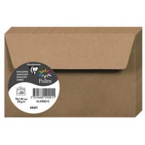 PACK 20 SOBRES POLLEN CLAIREFONTAINE 110x220 KRAFT