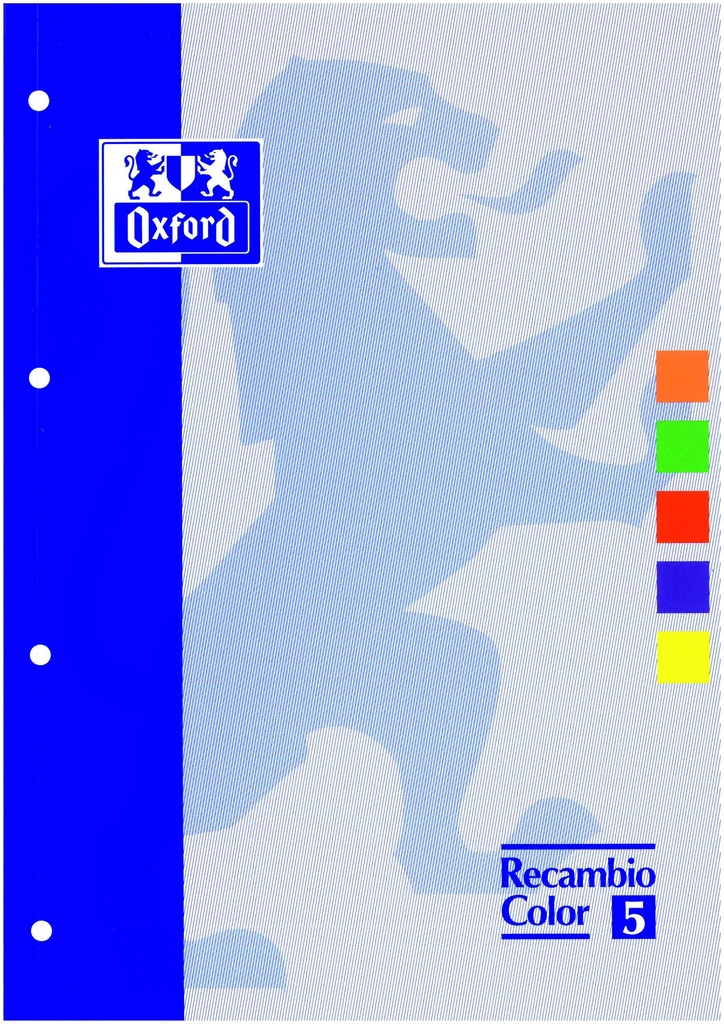 Recambio oxford classic 5 colores A4 5x5 80h 90g