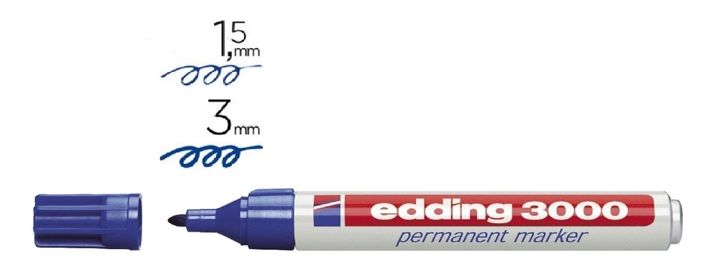 Permanente edding 3000 azul