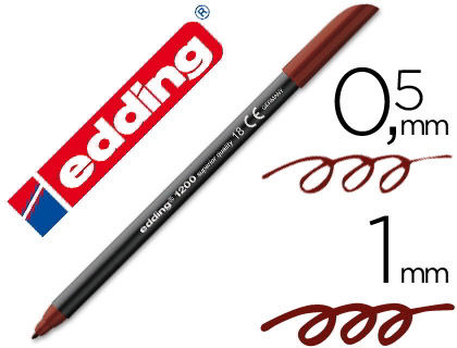 Rotulador edding 1200 marrón oscuro 18