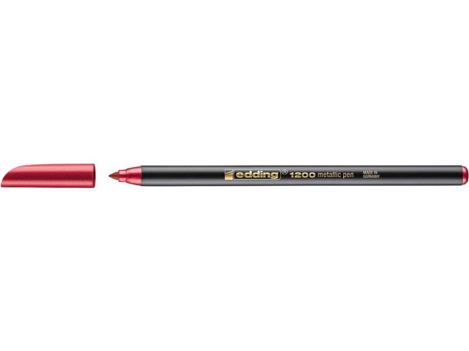 Rotulador edding 1200 rojo metallic 72