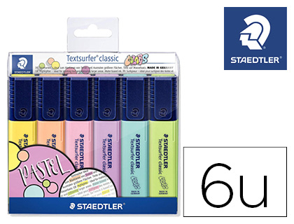 C/6 marcadores textsurfer classic colors pastel