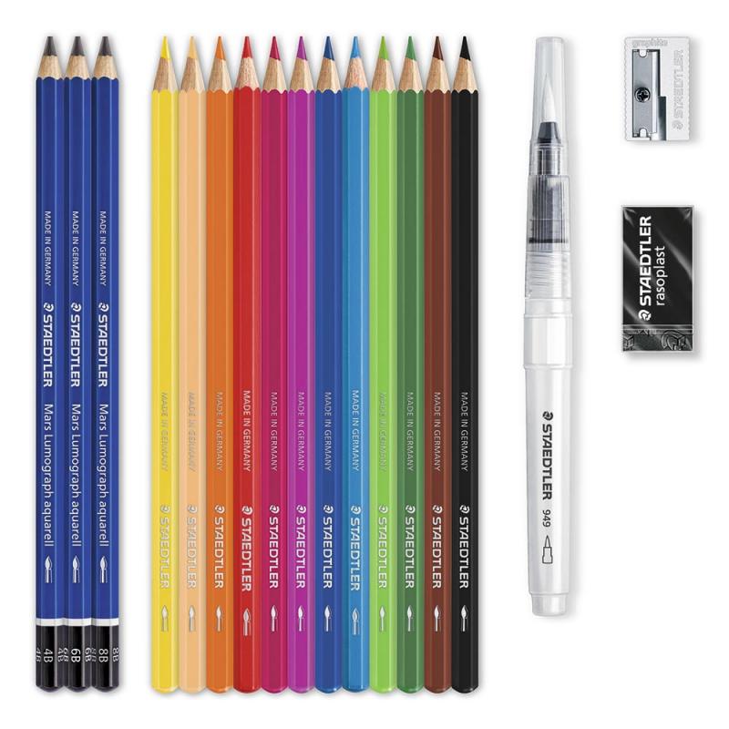 Set de acuarela mixto Staedtler 18 piezas