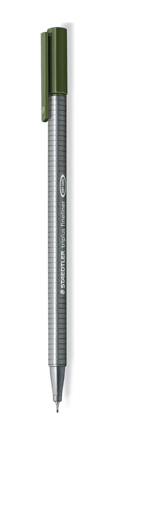 Rotulador triplus fineliner 334 verde tierra