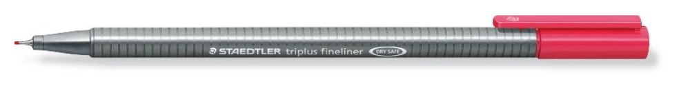 Rotulador triplus fineliner 334 rojo burdeos