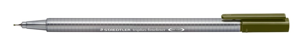 Rotulador triplus fineliner 334 verde oliva