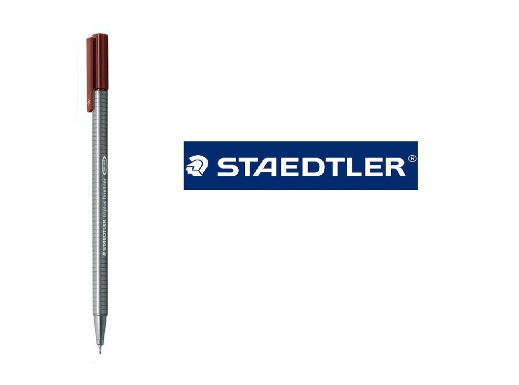 Rotulador triplus fineliner 334 marrón