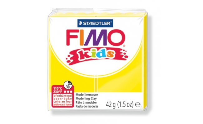 Pasta modelar fimo Kids amarillo 42grs. Staedtler