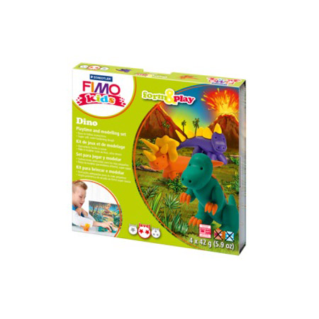 Pasta moldear fimo Kids dino 4und. Surt 42 gr Staedtler