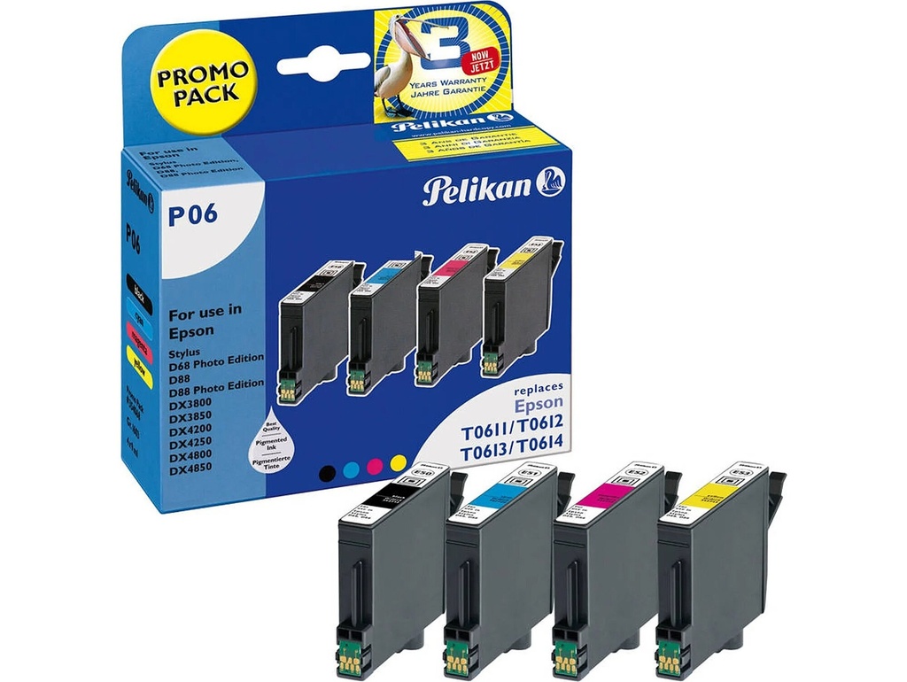 Multipack tinta compatible Epson t0611/t0612/t0613/t0614