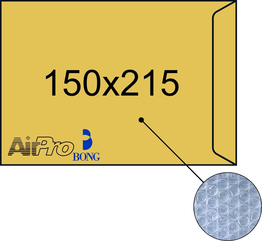 Bolsa kraft 150x215 acolchada burbujas C/100u.