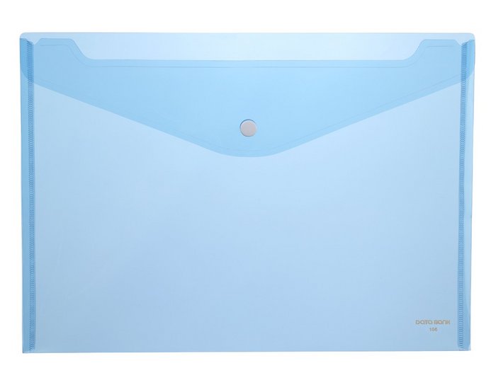 Sobre polipropileno con botón A4 Azul Databank