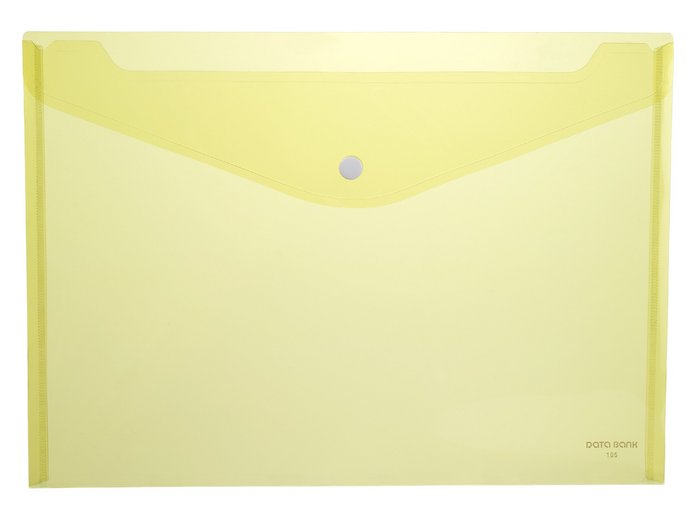 Sobre polipropileno con botón A4 Amarillo Databank