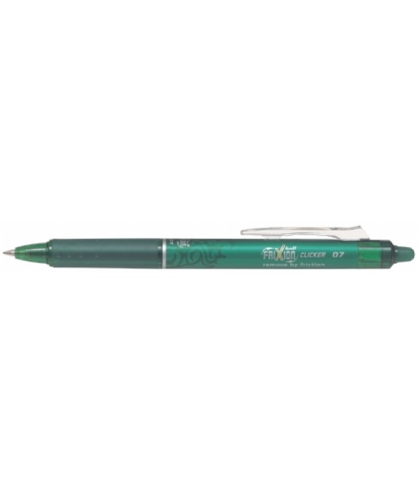 Bolígrafo borrable Pilot Frixion clicker 0.7 verde