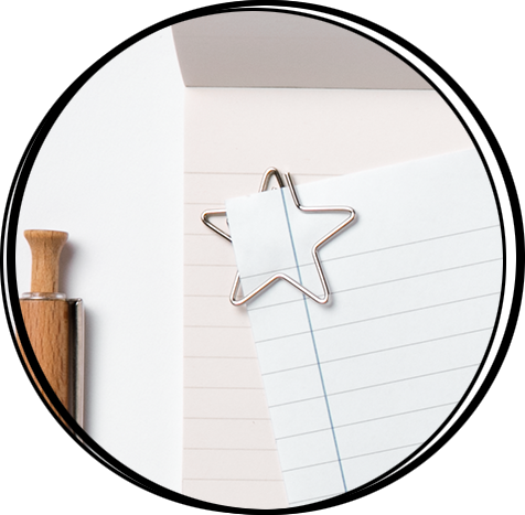 Blíster 10u. Clips papel estrella de plata