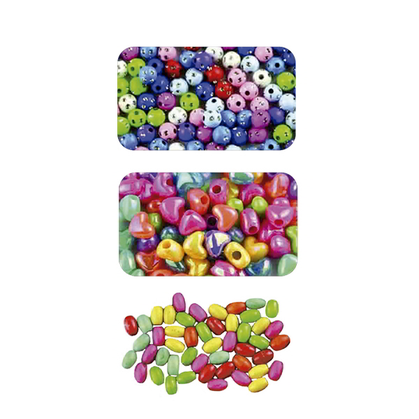 Bolsa 40g.abalorios de plástico corazones