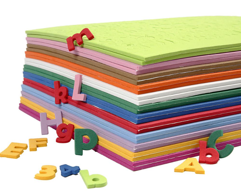 HOJA DE GOMA EVA 40*60cm. ESTAMPADO LETRAS