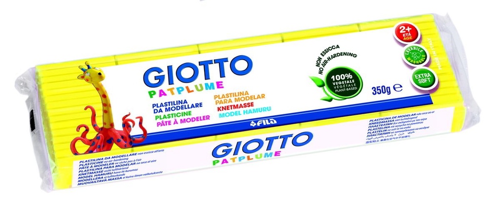 Plastilina patplume amarillo 350grs. Giotto
