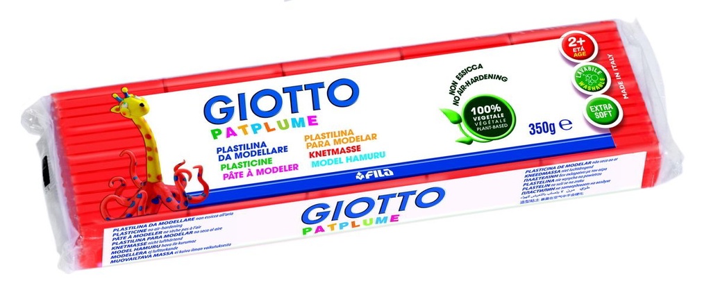 Plastilina patplume rojo 350grs. Giotto