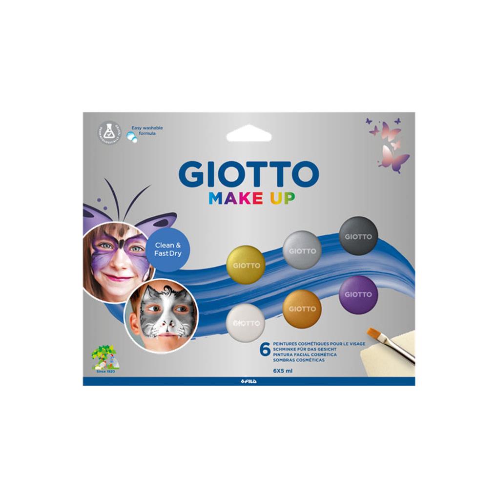 Bls6x5ml face paint gio makeup metalic