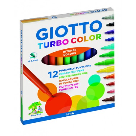 Rotuladores Giotto turbo color 12und.