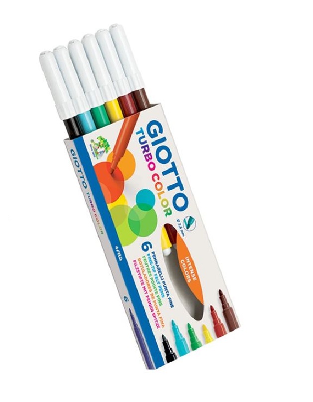 Rotuladores Giotto turbo color caja 6und.