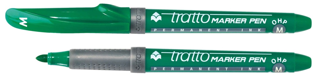 Marcador permanente alcohol tratto verde m
