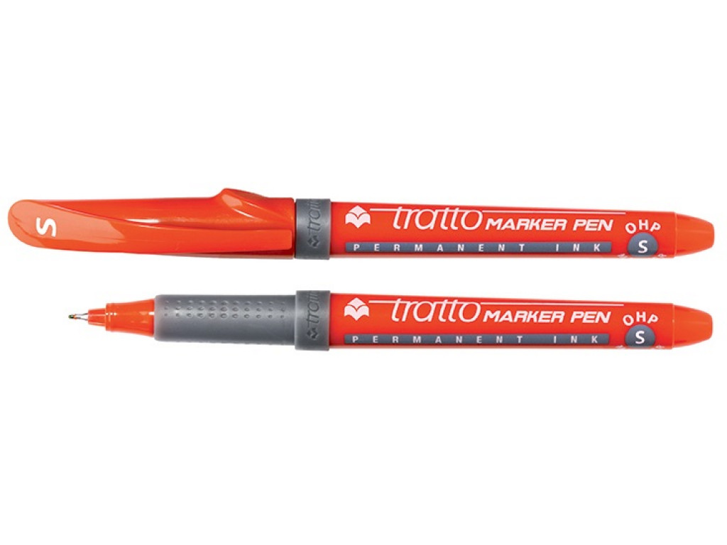 Marcador permanente alcohol tratto rojo s