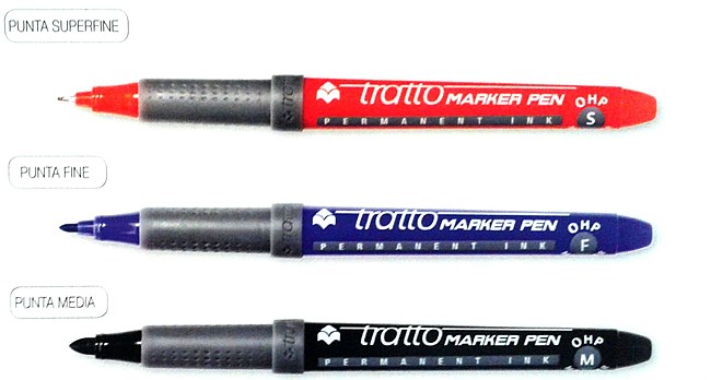 Marcador permanente alcohol tratto negro s