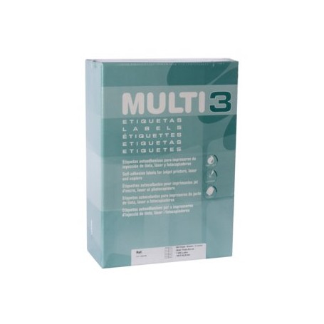 Etiquetas adhes. Multi 3 70x37 caja 500h