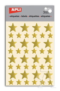 Bolsa gomets estrella dorado 3h. Ref.11805