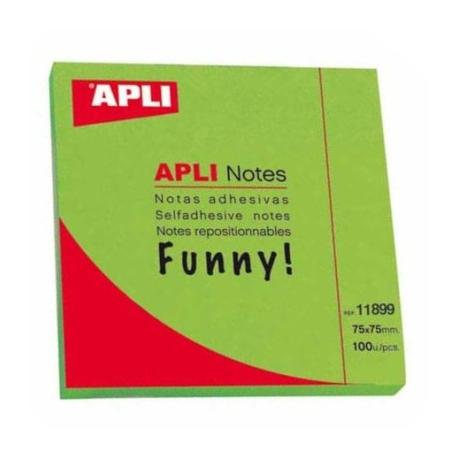 APLI NOTES 75x75 VERDE BRILLANTE 100H