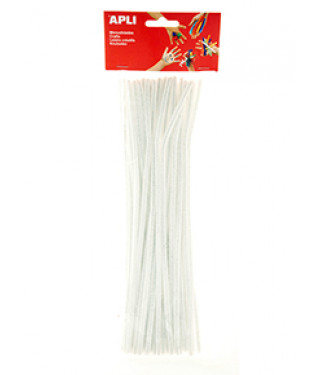 Limpiapipas blancas 50u Apli