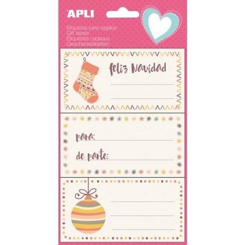 Etiquetas adhesivas para regalo navidad 9u.