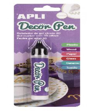 Decorpen metal blanco