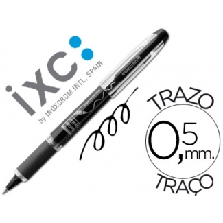 Bolígrafo roller tinta con grip negro 0,5