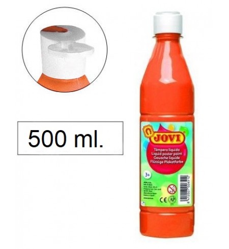 Tempera líquida naranja 500ml. Jovi