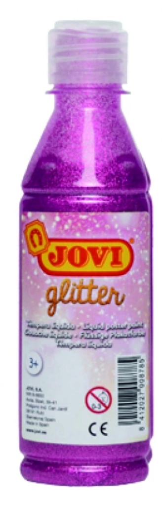 Tempera líquida glitter  rosa 250ml. Jovi