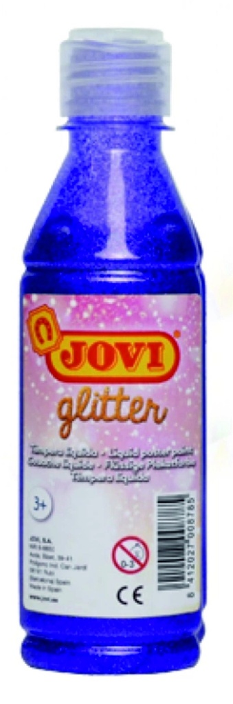 Tempera líquida glitter violeta 250ml. Jovi