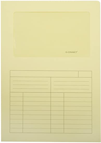 Subcarpeta cartulina Fº c/ventana amarilla unidad