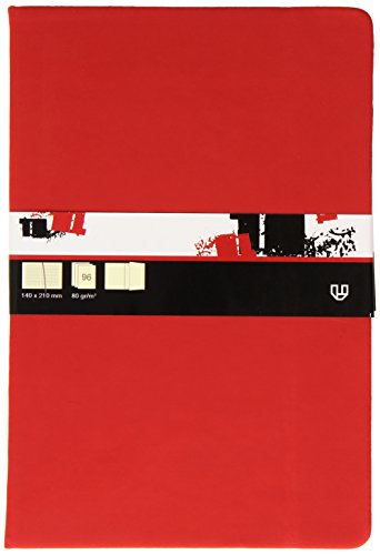 Cuaderno de notas A5 96h 80g 1 línea horizontal con goma unipapel