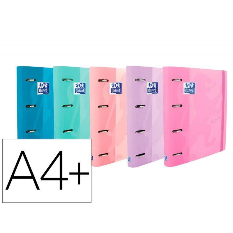 Carpeta anillas.+recam. Color touch A4 4x25 c/goma