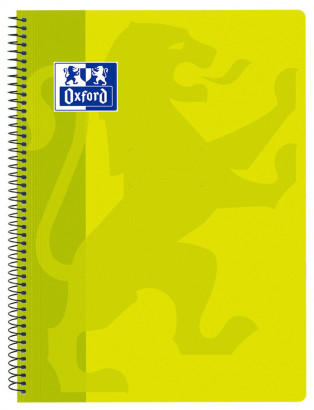Cuaderno espiral Fº 4x4 80h 90g tapa PP lima Oxford