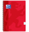 Cuaderno espir. T/ plast rojo oxford 5x5 80h 90gr