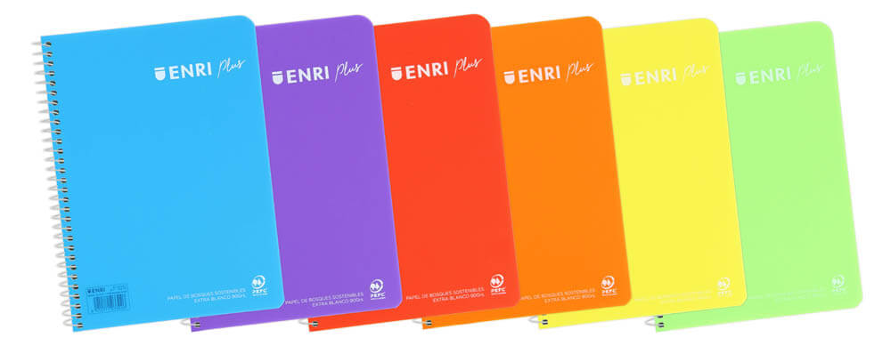 Cuaderno espiral TP Enri Plus A4 80h 4x4