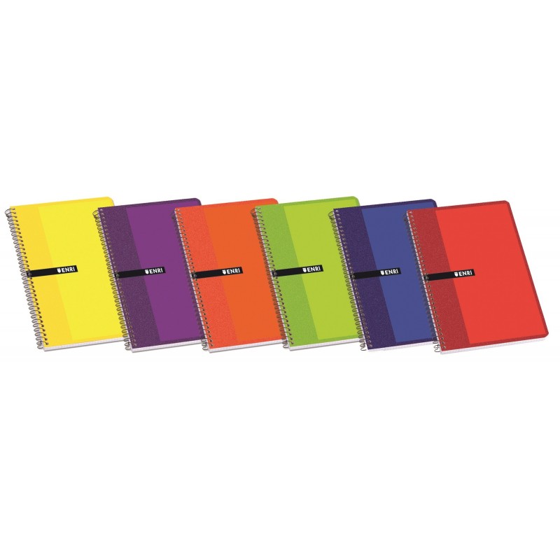 Cuaderno espiral tapa blanda A5 1 línea enri