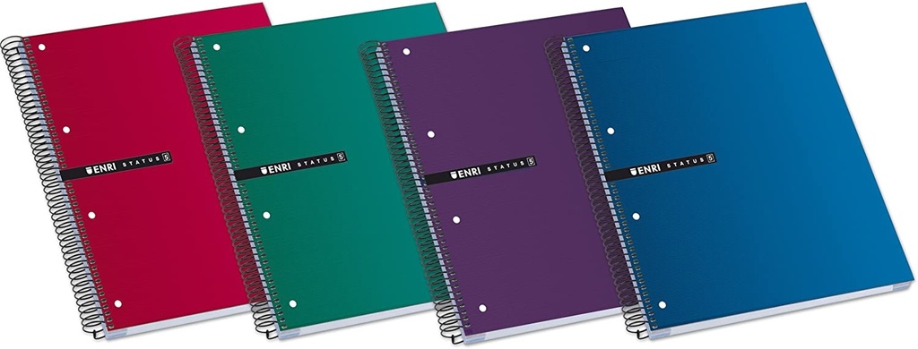 Cuaderno espiral Enri 4 taladros- 170h Liso