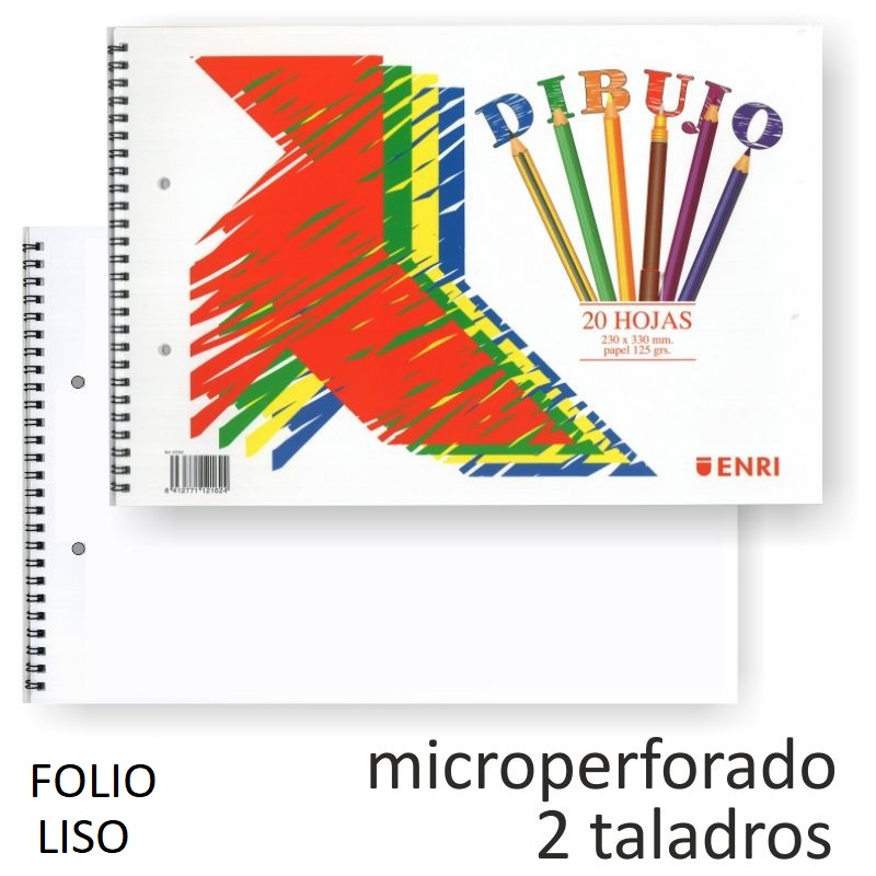 BLOC DIBUJO 20h PERFORADO CON MARGEN