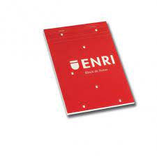 Bloc de notas grapado A5 hoja lisa 80h 60g enri